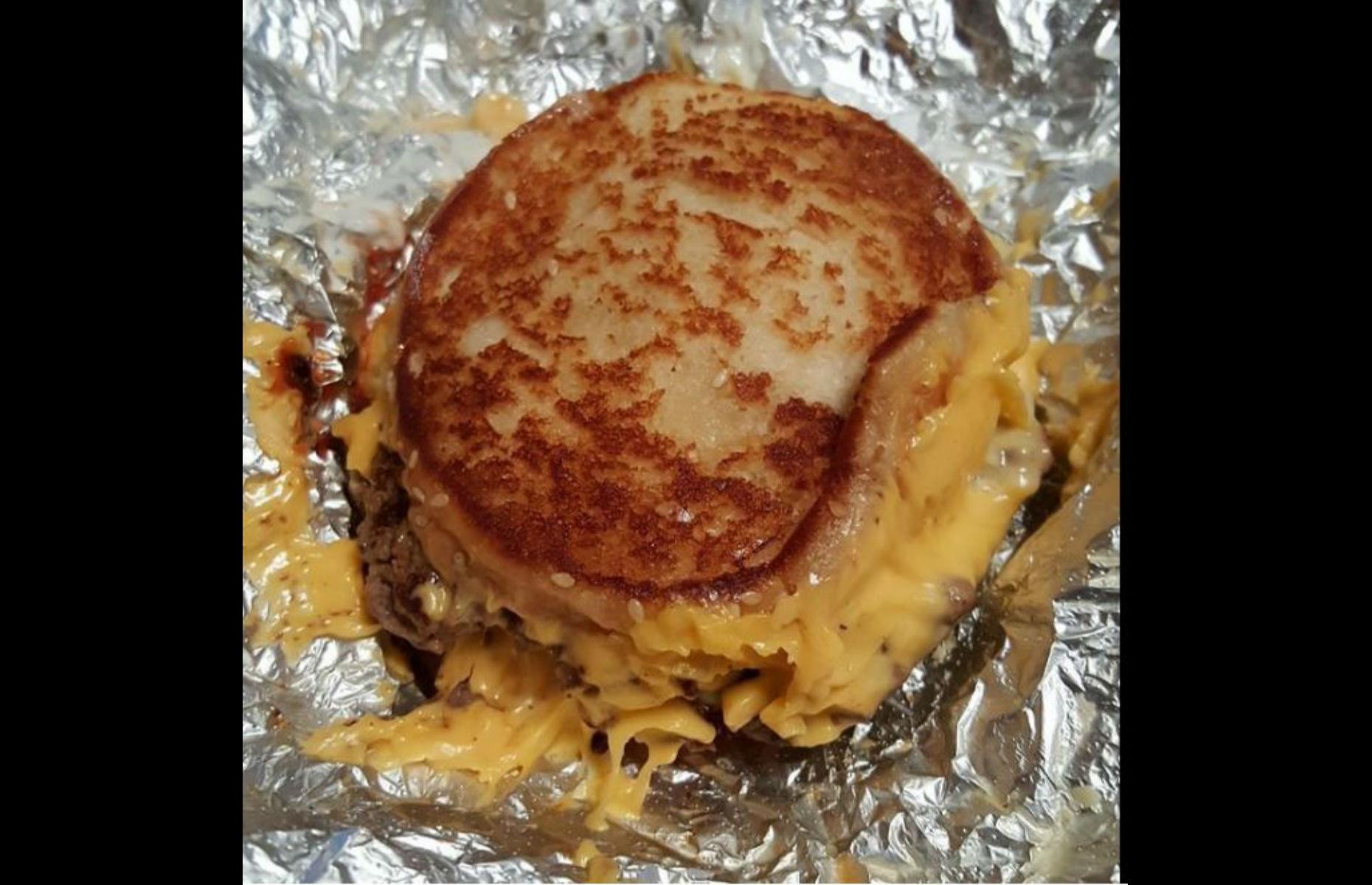 Five Guys: Double grilled-cheese burger